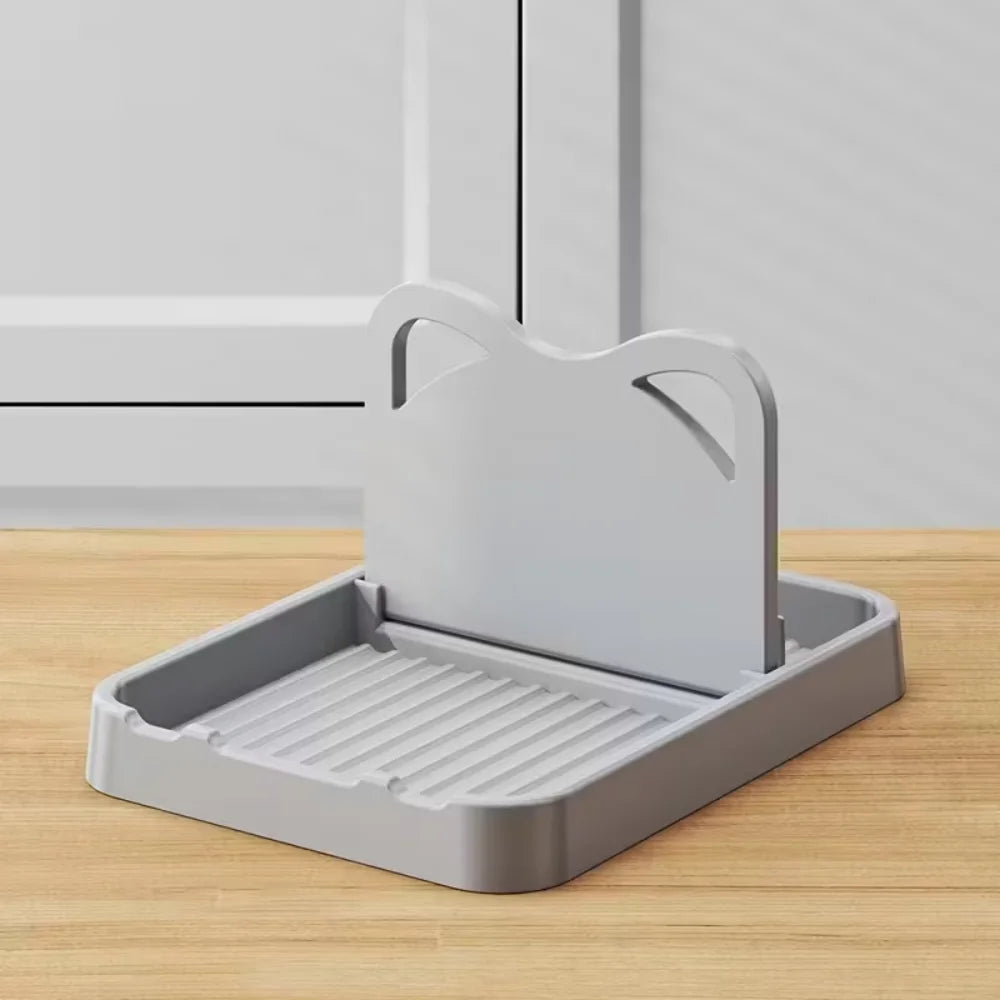 Kitchen Counter Spoon Rack - Pot Lid Rack and Spoon Rack - Multi-Purpose Small Tools to Keep the Countertop Clean - Silicone Rac
