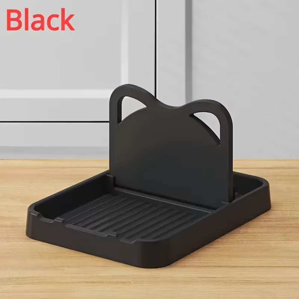 Kitchen Counter Spoon Rack - Pot Lid Rack and Spoon Rack - Multi-Purpose Small Tools to Keep the Countertop Clean - Silicone Rac