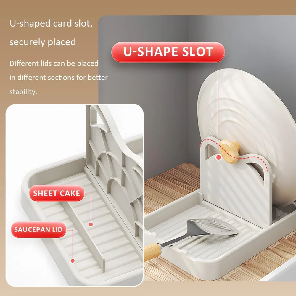 Kitchen Counter Spoon Rack - Pot Lid Rack and Spoon Rack - Multi-Purpose Small Tools to Keep the Countertop Clean - Silicone Rac