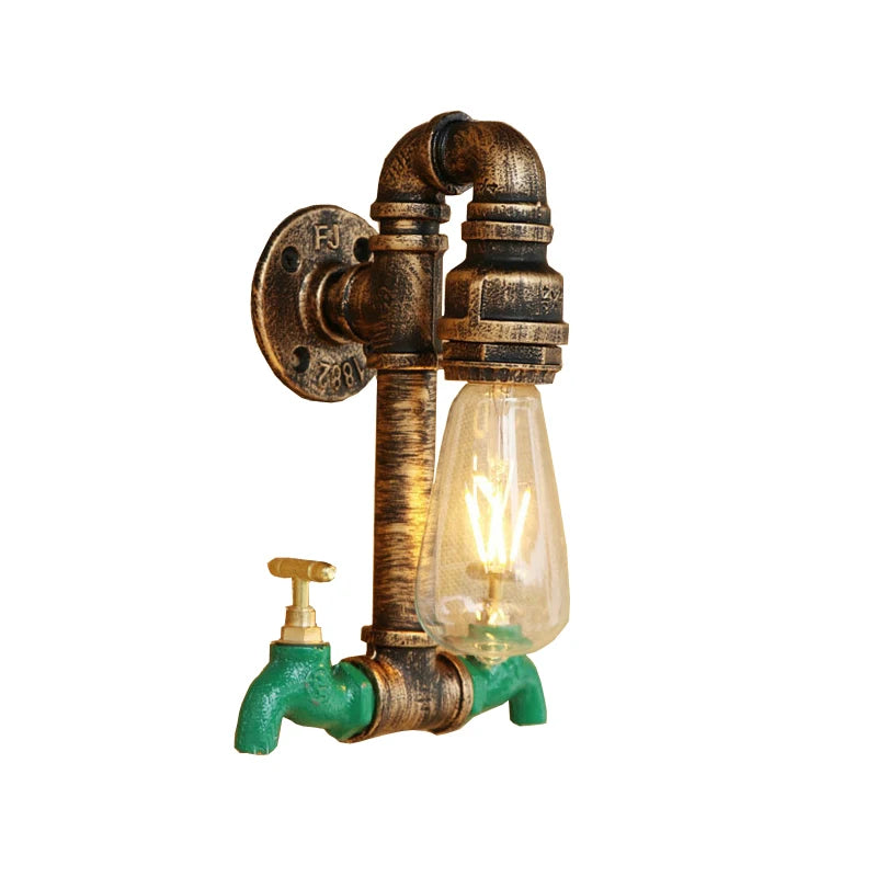 Creative bedroom living room hotel foyer cafe bar club restaurant light E27 wall lamp pipe wall sconce bra corridor aisle lamp