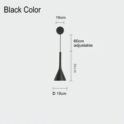 Modern Bedroom Bedside Wall Lights Gray White Black Aluminium Wall Sconces LED E27 Wall Lamp Indoor Living room Illuminaire