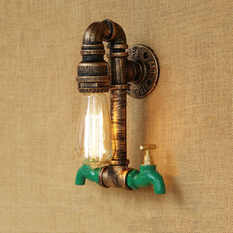 Creative bedroom living room hotel foyer cafe bar club restaurant light E27 wall lamp pipe wall sconce bra corridor aisle lamp