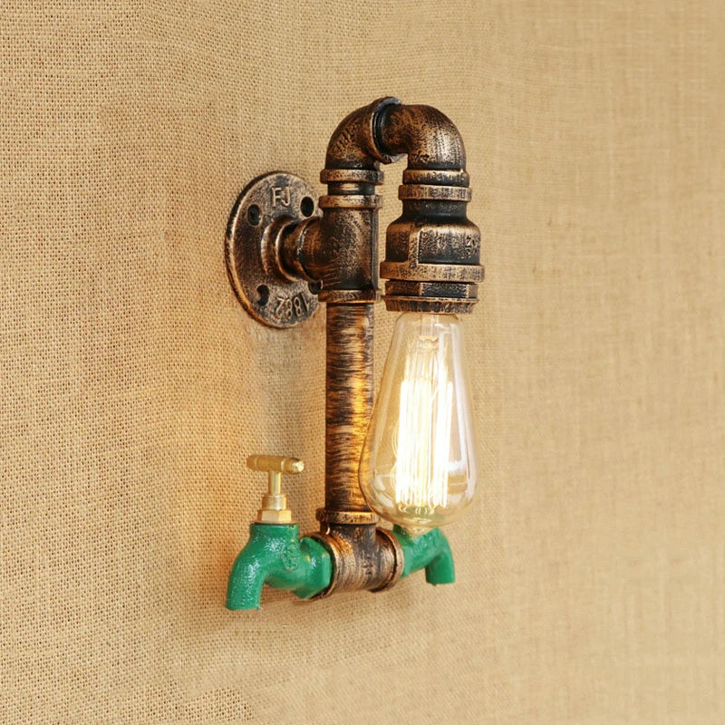 Creative bedroom living room hotel foyer cafe bar club restaurant light E27 wall lamp pipe wall sconce bra corridor aisle lamp