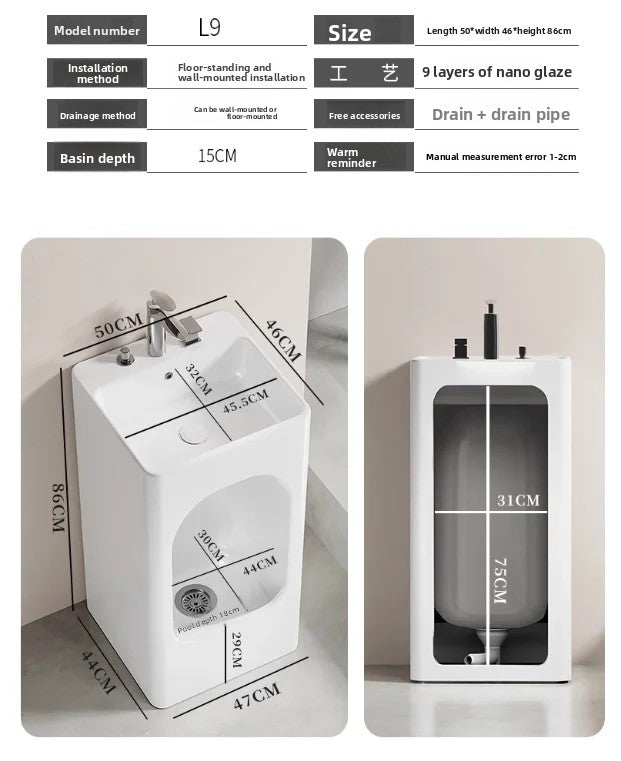 Bathroom Sinks,Double Level Porcelain Wudu Sink,Foot Wash Basin Ablution,Ceramic,mop Sink,Indoor and Outdoor
