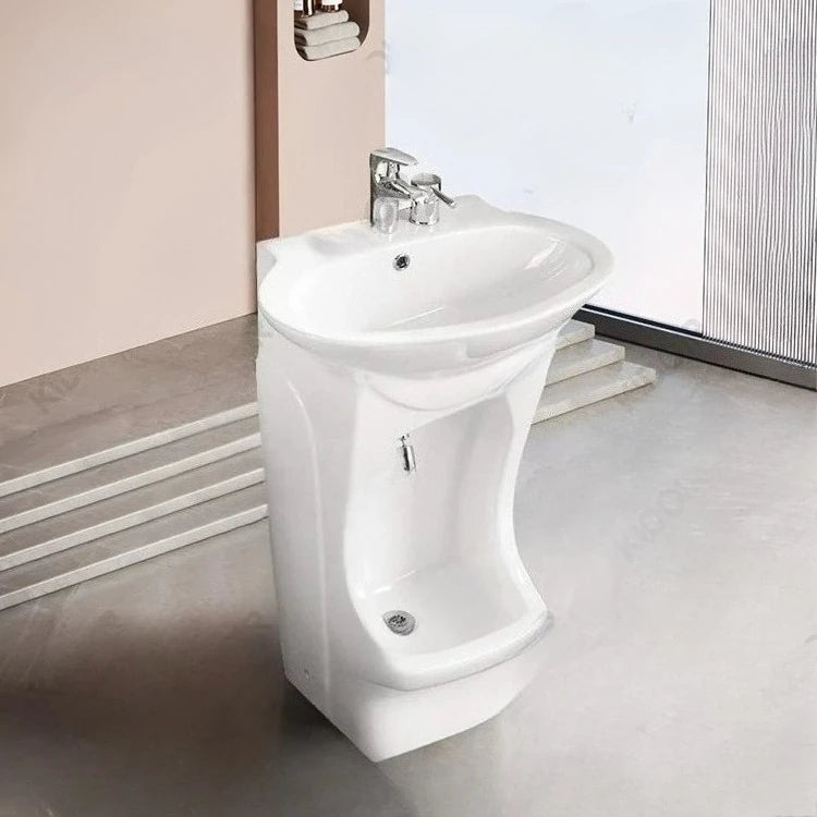 Bathroom Sinks,Double Level Porcelain Wudu Sink,Foot Wash Basin Ablution,Ceramic,mop Sink,Indoor and Outdoor