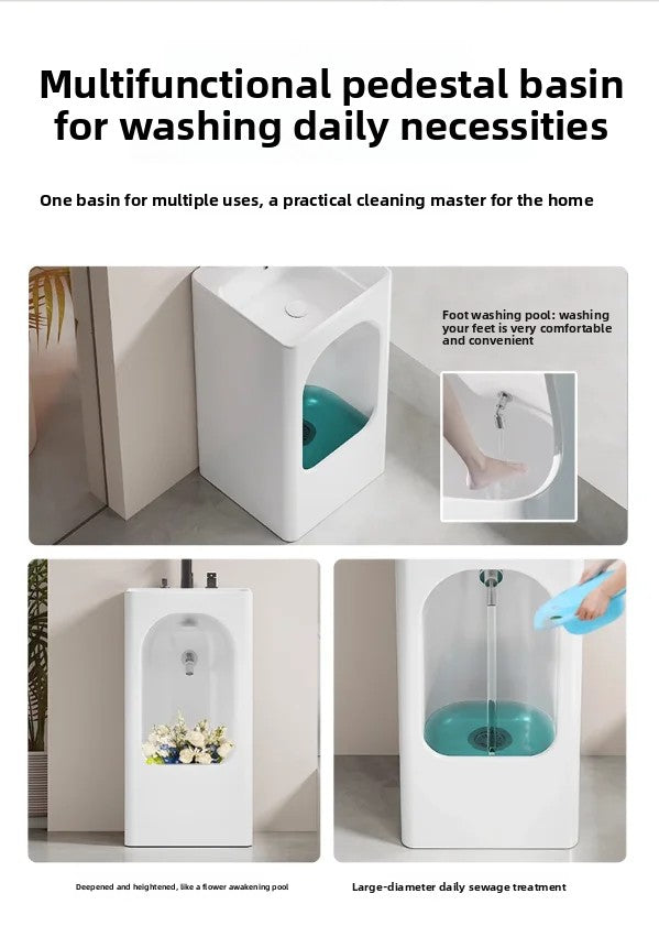 Bathroom Sinks,Double Level Porcelain Wudu Sink,Foot Wash Basin Ablution,Ceramic,mop Sink,Indoor and Outdoor