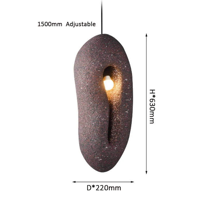 Online Celebrity Designer Dining Room Qingba Small Droplight Japanese Wabi Sabi Retro Red Home Stay Bedside Pendent Lamp