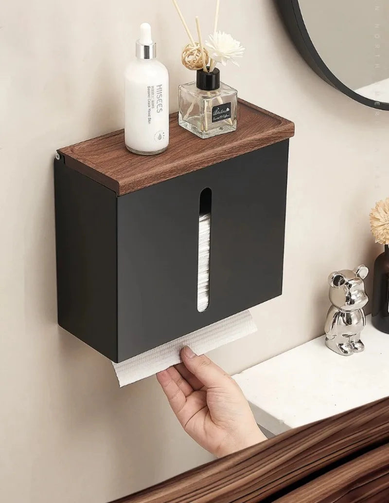 Bathroom Tissue Box Luxury Living Room Bedroom Tissue Box Storage Kitchen Wall Mounted Paper Case Toilet Rectangular Home Decor