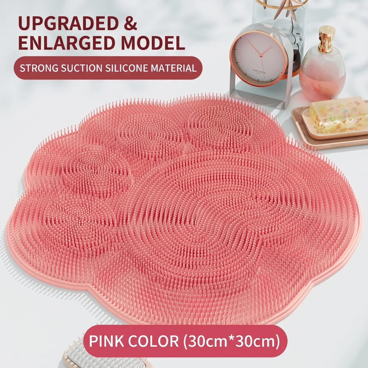 1pc Bath Massage Mat, Foot Washer, Back Scrubber, Shower Foot Mat, Bathroom Additions, Shower Supplies, Bathroom Foot Scrubber
