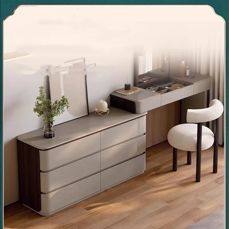 Bedroom Big Dressing Table Vintage Desk Aesthetic Luxury Dressing Table Nordic Girls Espejo Maquillaje Luz Home Furniture