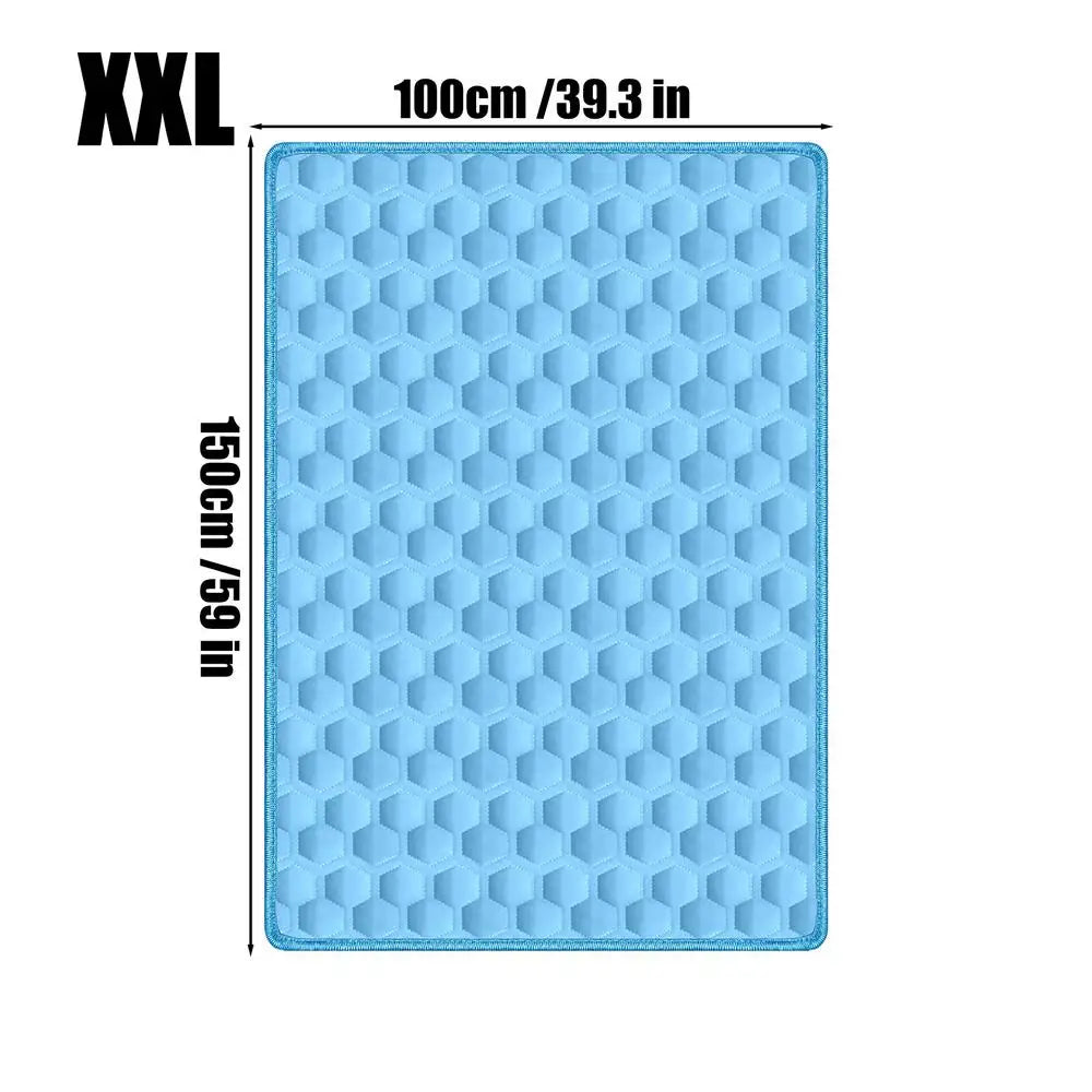 Dog Cooling Mat Hot Summer Non-Slip Cushion Pet Cats Bed Cooling Mat for Small Medium Large Breeds Animals Resting Camping