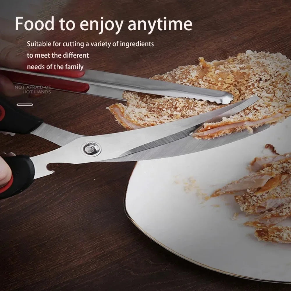 Kitchen Scissors Multi-Functional Stainless Steel Household Scissors for Cutting Chicken and Fish Special Shears