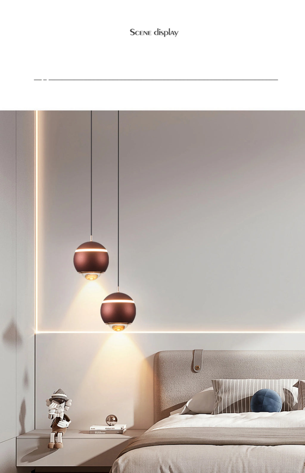 Small Modern Bed About Light Lift Advanced Minimalist Master Bedroom Bar Hanging Bedroom Head Chandelier Simple Luxury Creative