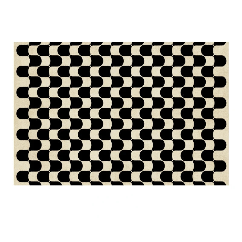 Fashion Style Carpet for Living Room Geometric Striped Decor Home Large Area Sofa Black White Rugs Bedroom Plush Non-slip Mat