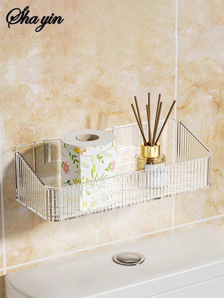 Bathroom Storage Rack Wall Mounted Toilet Washroom Washroom Washbasin Wall Organizing Storage Basket