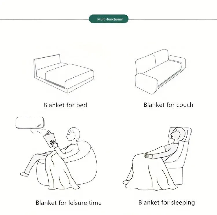 Nordic Style Soft And Comfortable Air-Conditioning Blanket Sofa Blanket Bed End Single for Hotel Homestay Living Room Bedroom
