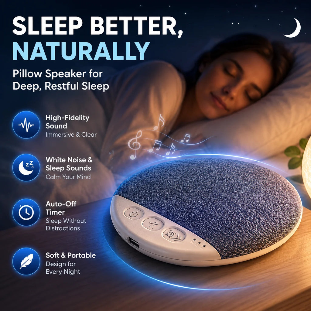 Bedroom Pillow Speaker For Sleeping Multi-functional Bluetooth Music Audio With White Noise Immersive Sleep Perfect GIft