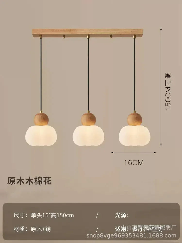 Cream Wind Bedroom Chandelier Simple Children's Bedside Chandelier Modern Creative Jack-o '-lantern Nordic Restaurant Lamps