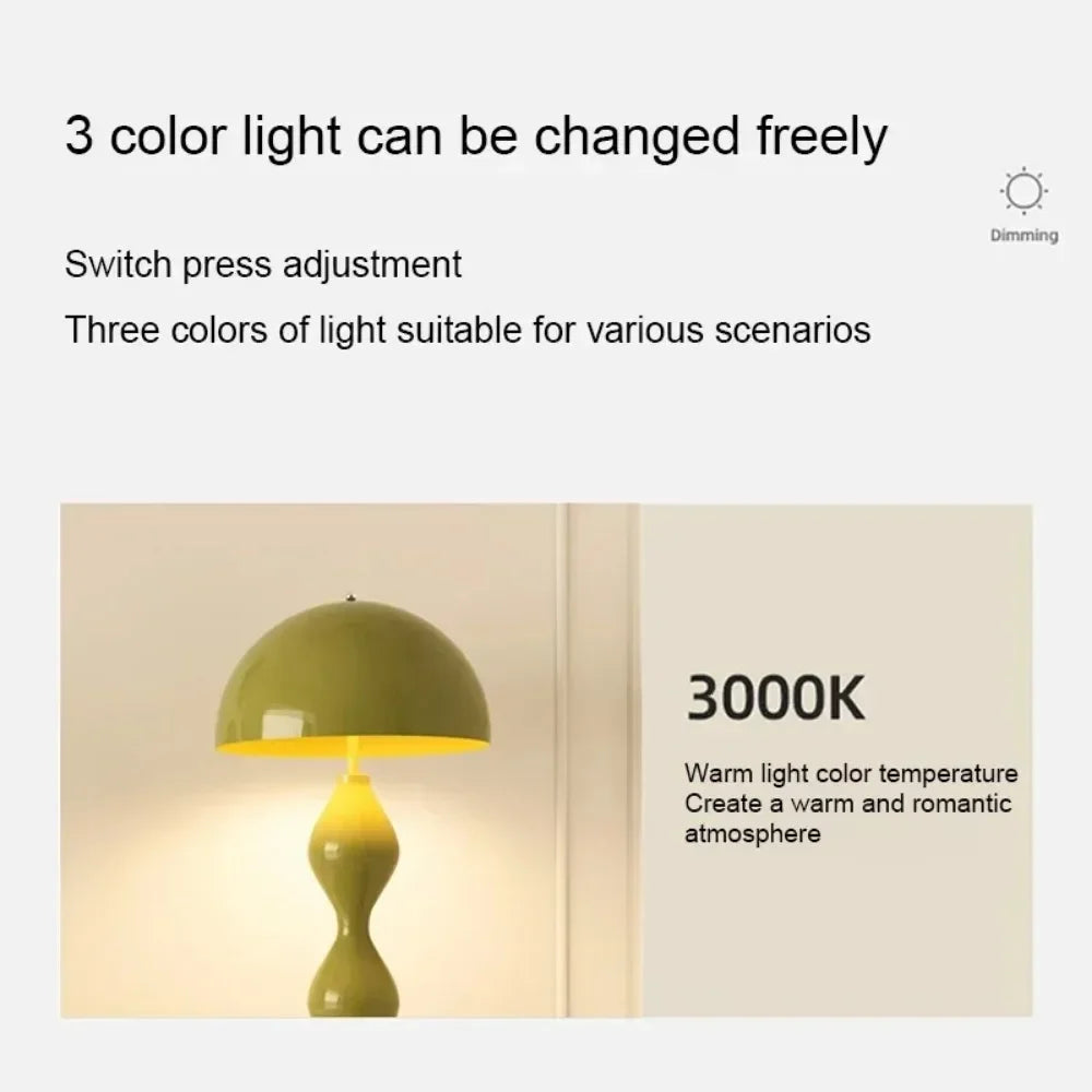 Nordic Living Room LED Floor Lamp Creative Mushroom Shape Indoor Atmosphere Lighting Decorative Floor Lamp