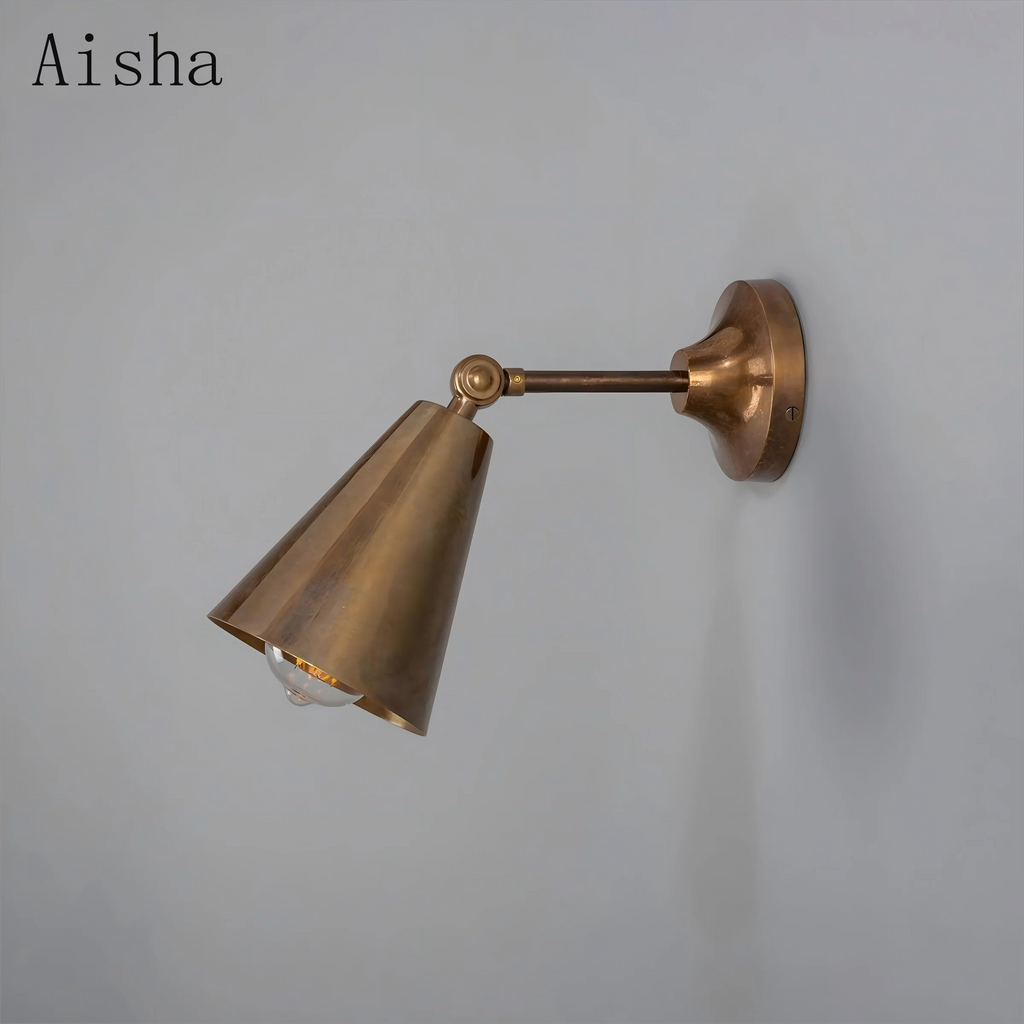 Retro Copper Bedroom Bedside Lamp Read Wall Lamp for Dressing Room Bathroom  Aisle Sconces Entrance Decoration Light