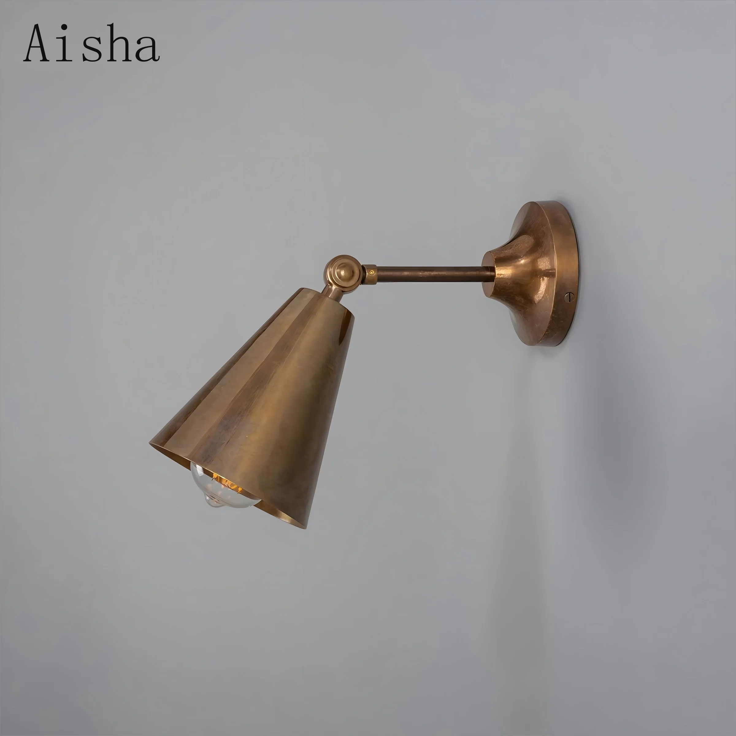 Retro Copper Bedroom Bedside Lamp Read Wall Lamp for Dressing Room Bathroom  Aisle Sconces Entrance Decoration Light