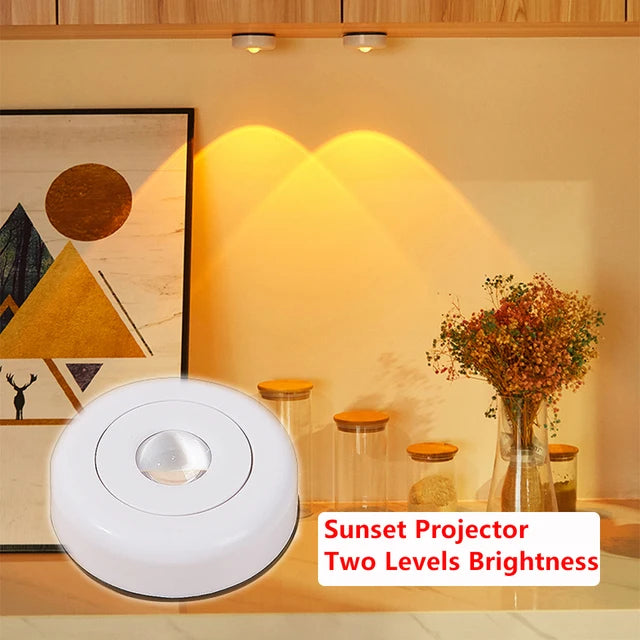 Bedroom Decor Lights Touch Sunset Lamp Cabinet Ambient Night Light for Wall Lamps Kitchen Closet Cupboard Decoration Lightinng
