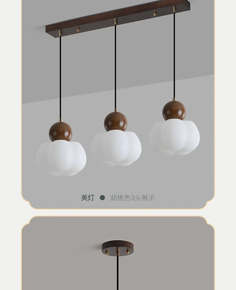 Cream Wind Bedroom Chandelier Simple Children's Bedside Chandelier Modern Creative Jack-o '-lantern Nordic Restaurant Lamps