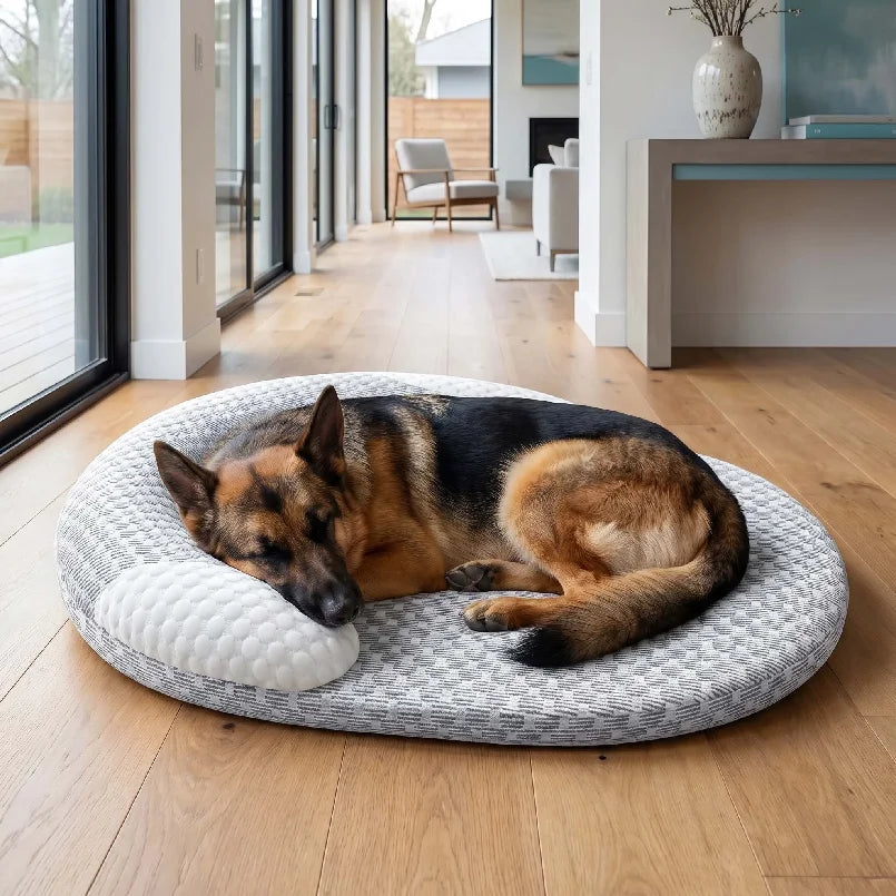 Cooling Dog Bed Summer Ice Silk Cat Mat Oval Pet Nest Breathable Heat Dissipation Cooling Pad for Small Medium Large Dogs Cats