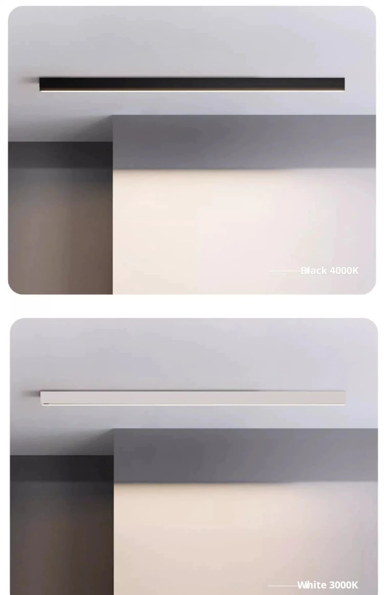 Minimalist Living Room, Bedroom, Balcony, No Main Light, Background Wall Lighting, Long Strip Exposed Linear LED Ceiling Light
