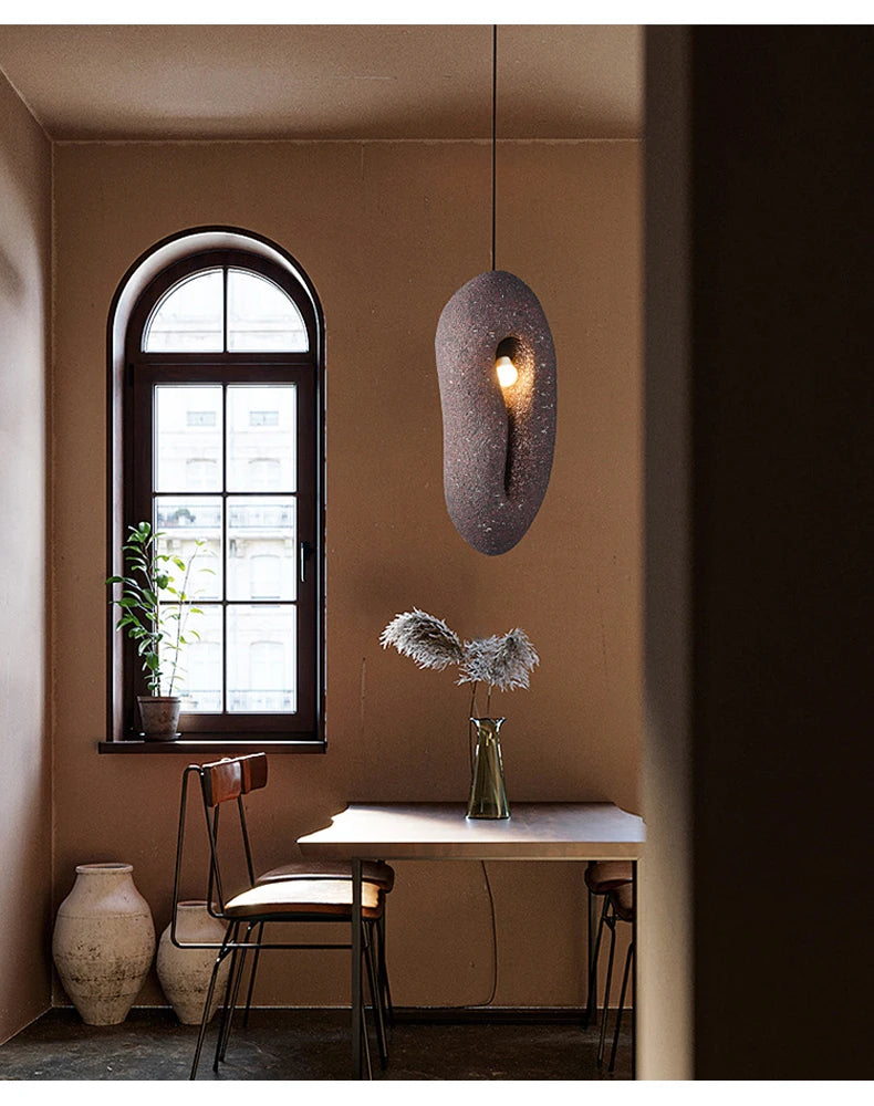 Online Celebrity Designer Dining Room Qingba Small Droplight Japanese Wabi Sabi Retro Red Home Stay Bedside Pendent Lamp