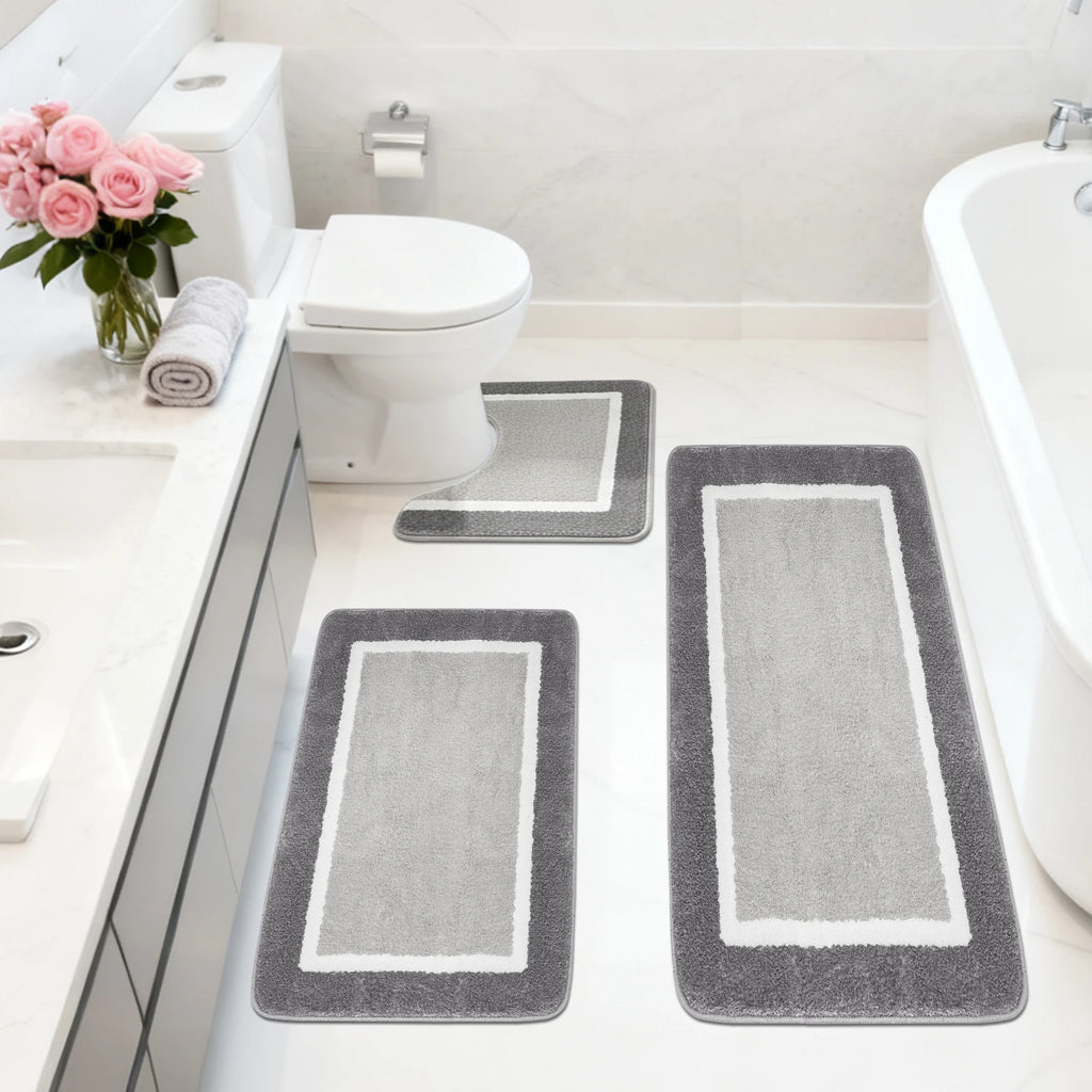 Super Absorbent Bath Mat Memory Foam Carpet Non-slip Bathroom Rug Bathtub Side Floor Rugs Shower Room Doormat Toilet Footpad