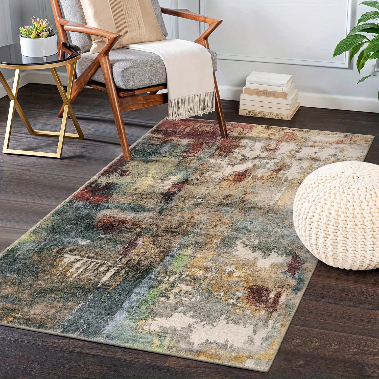 Living Room Large Area Carpet Modern Abstract Living Room Kitchen Bathroom Entryway Washable Rugs Stain-resistant Large Mats