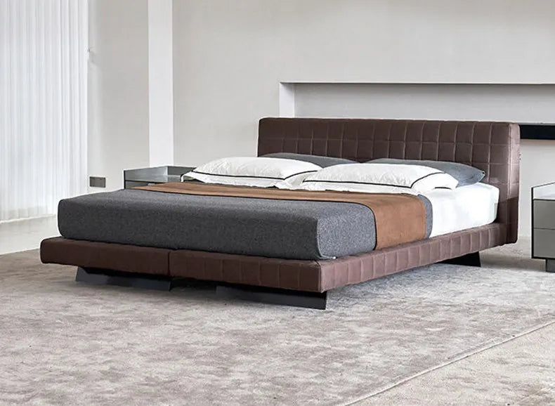 Modern Fashion Bedroom Bed Decor For Couples Double Beds Soft Backrest Headboard Nordic Design Frame King Bed Room Furnitures