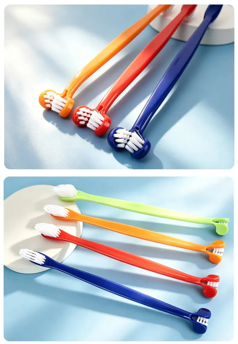 Dog Toothbrush Double-head Dogs Toothbrushes Oral Care Dog Teeth Cleaning Small Pet Mouth Cleaning Cat Toothbrush Pet Products