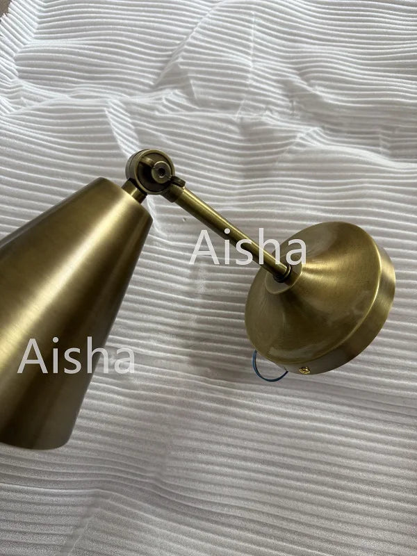 Retro Copper Bedroom Bedside Lamp Read Wall Lamp for Dressing Room Bathroom  Aisle Sconces Entrance Decoration Light