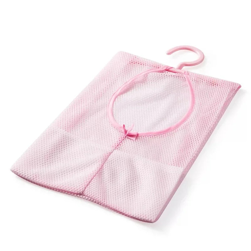 Bathroom Kids Toys Storage Bag Multifunctional Mesh Net Bag Makeup Organizer Drying Rack Balcony Socks Clothes Storage Basket