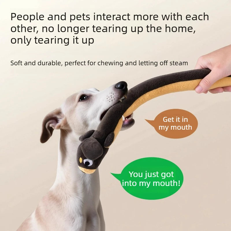 Dog Sound Toy Dachshund Dog Self-Hi Bored Teeth Grinding Artifact Pet Plush Toy