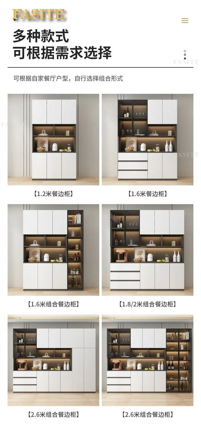 LivingRoom Cabinet Premium Solid Wood Dining Side Cabinet Integrated Household Light Luxury High-end Wine Cabinet Storage Locker