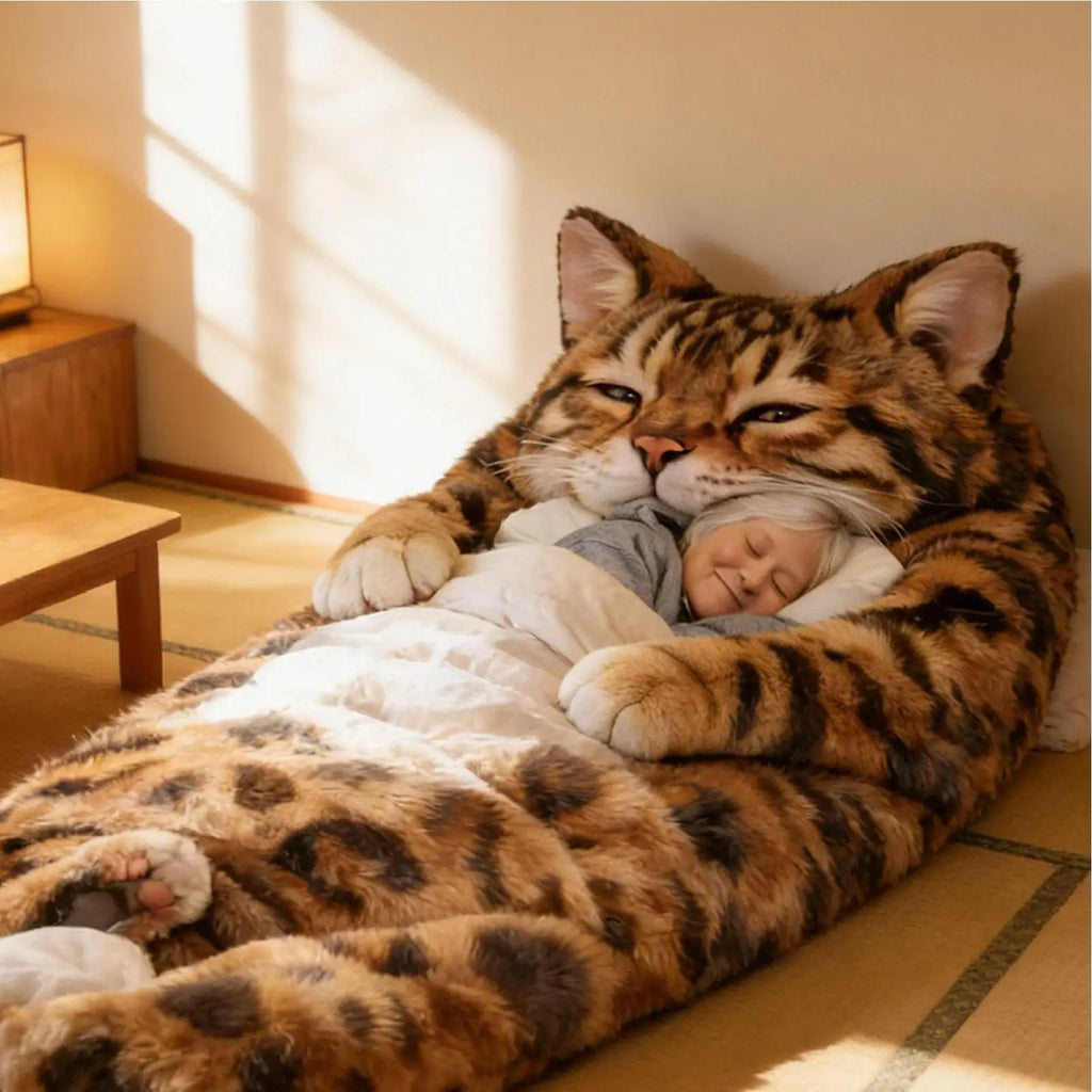 Adult Sleeping Bag Soft Warm Room Decor Cat Envelope Warm Sleeping Bag For Indoor Home Bedroom Living Room Apartment Dorm Hotel