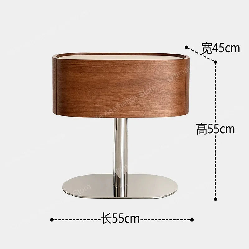Space Saving Bedside Table Elegant Luxury Glamour Unique Side Table Storage Drawers Trendy Table De Chevet Bedroom Furniture