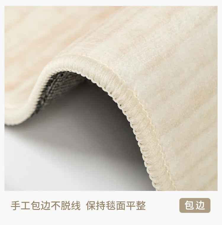 Living Room Carpet Non-slip Waterproof Bedroom Floor Mat Large Size Home Decoration Rugs Minimalist Lines Loop Pile Mats 거실 카펫