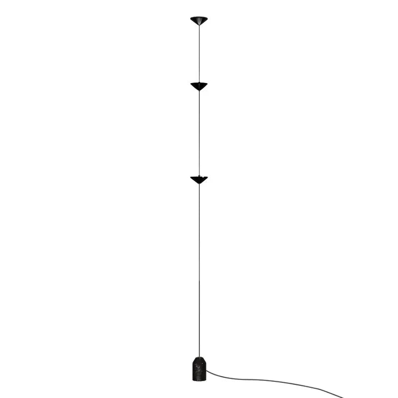 Modern Living Room Hallway Wall Floor Lamp Cone Desigh Art Decorative Iron Hanging Cable Floor Lamp for Bedroom Indoor