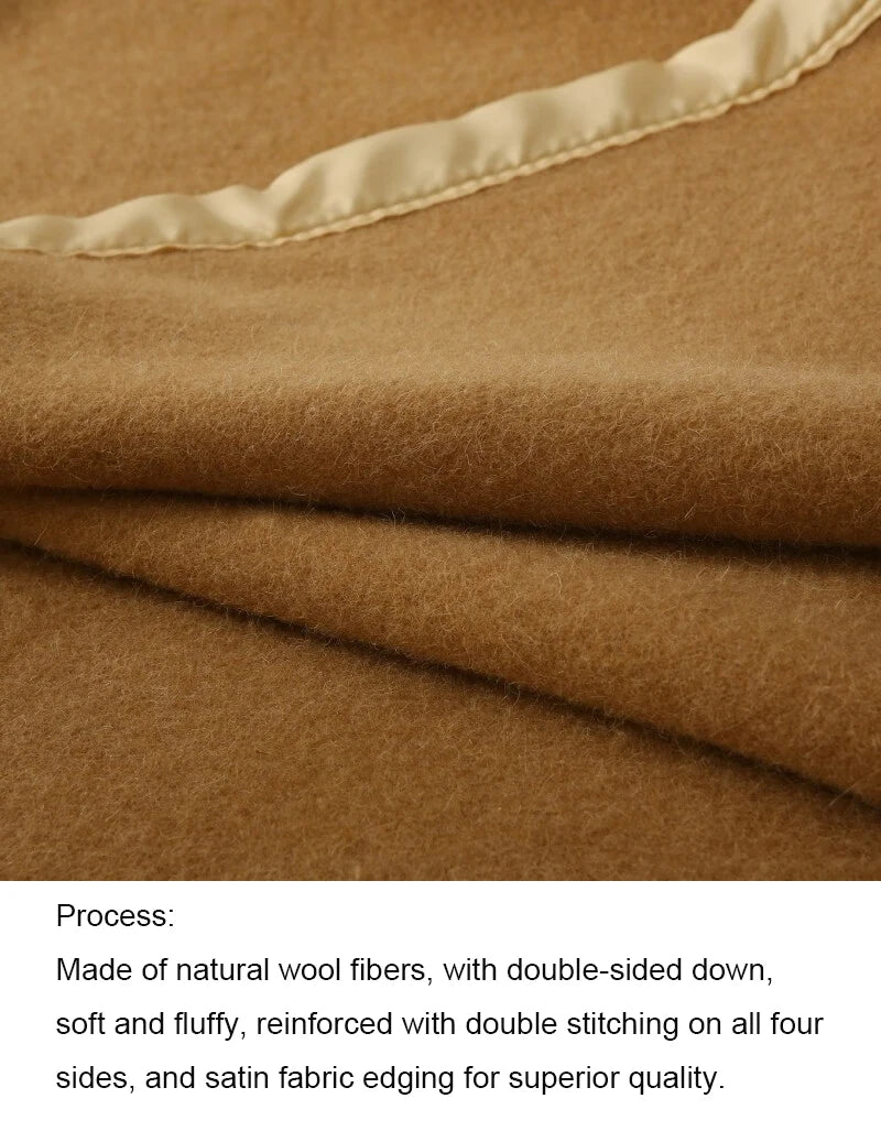 100% Wool Blankets 1.5*2/1.8*2/2*2.3m Fleece Blanket Sleeping Warm Comforter Blankets For Winter Adult Children Bedding Camping