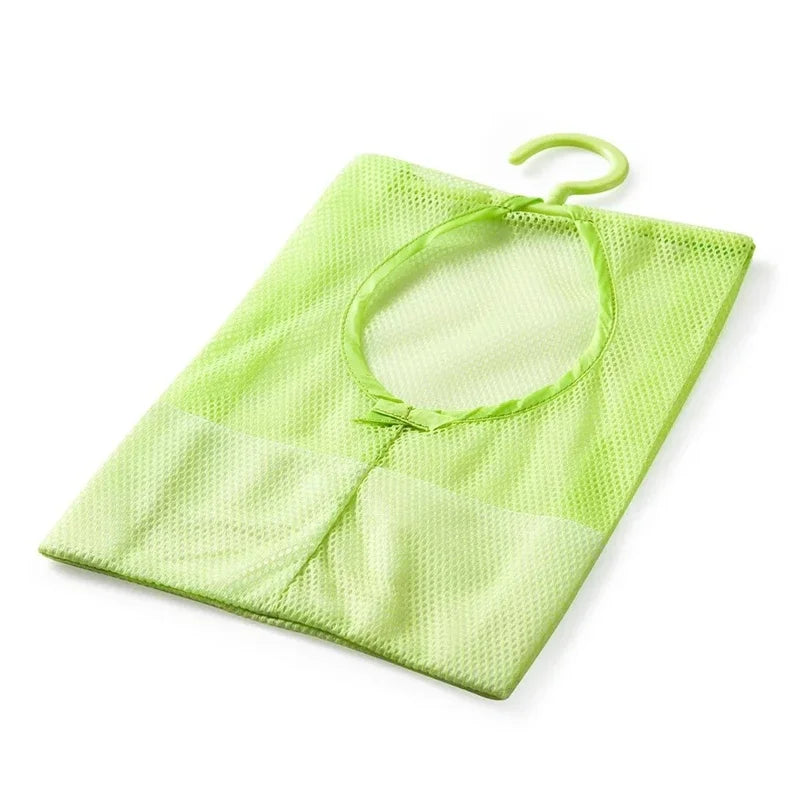 Bathroom Kids Toys Storage Bag Multifunctional Mesh Net Bag Makeup Organizer Drying Rack Balcony Socks Clothes Storage Basket