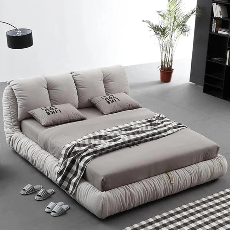 Bedroom Unique Minimalist Beds Nordic Organizer Upholstery Sleeping Fancy Bed Lounge Frames Queen 180x200cm House Accessories
