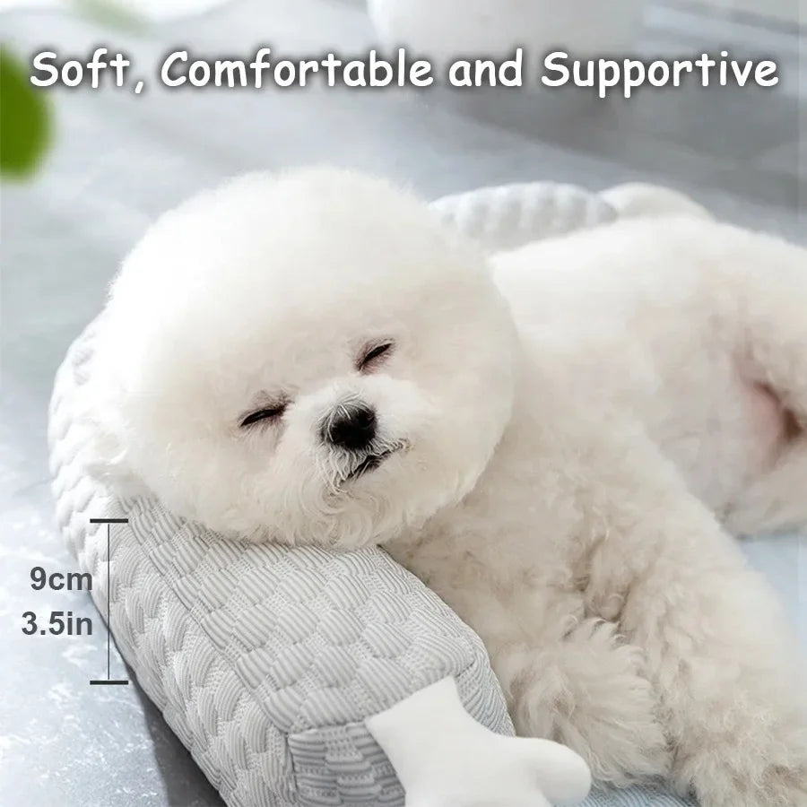 Dog Cooling Bed Mat Big Eyed Monster Cartoon Breathable Soft Ice Silk Sleeping Pad for Cat Moistureproof Cushion Matress Nonslip