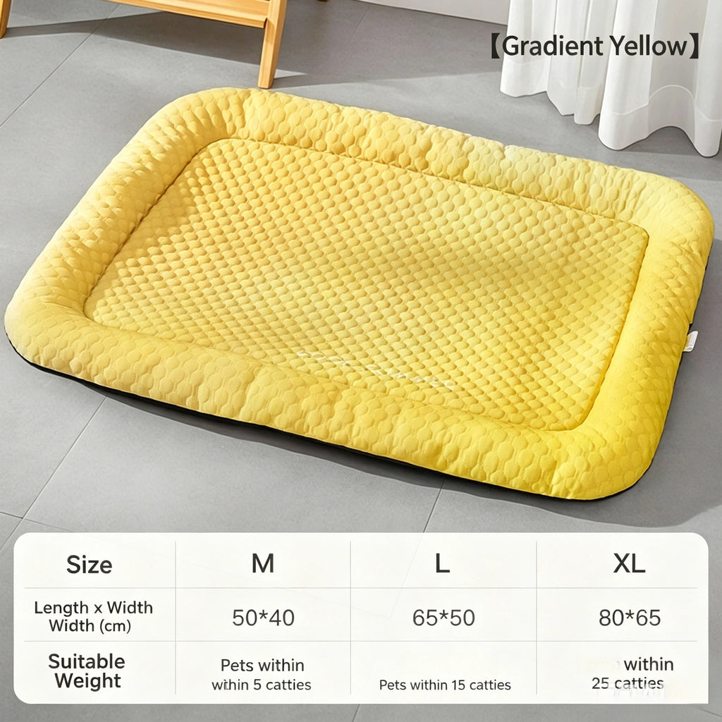 Cooling Bean Dog Mat, Summer Ice Silk Bed, Breathable Cooling Pad, Special Summer Cool Nest for Small Dogs Indoor Rest