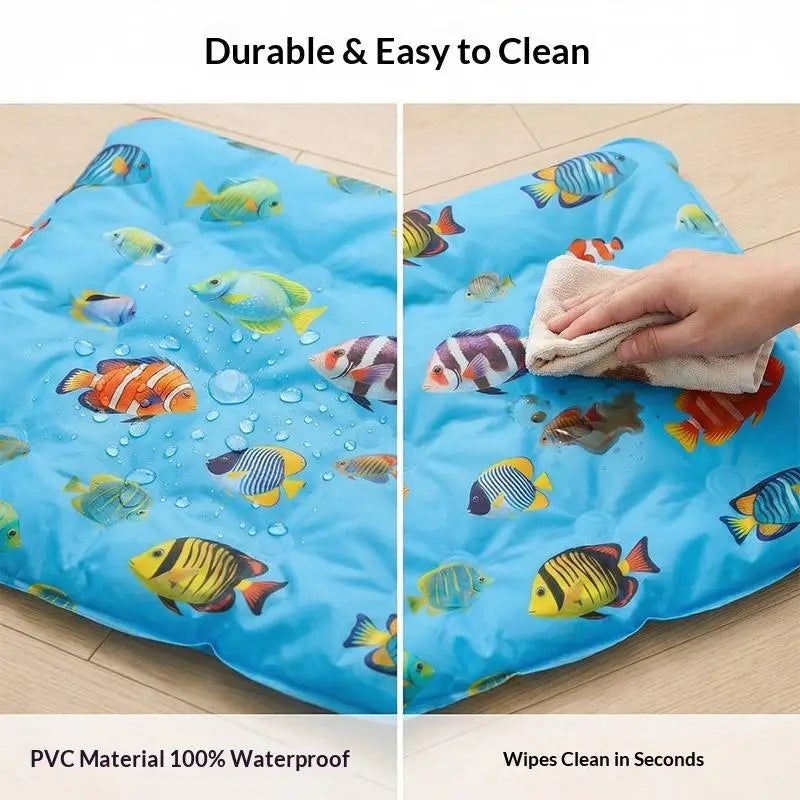Cooling Ice Mat For Pets Non Toxic Summer Dog Cat Self Cooling Gel Pad Bed Crate Sofa Floor