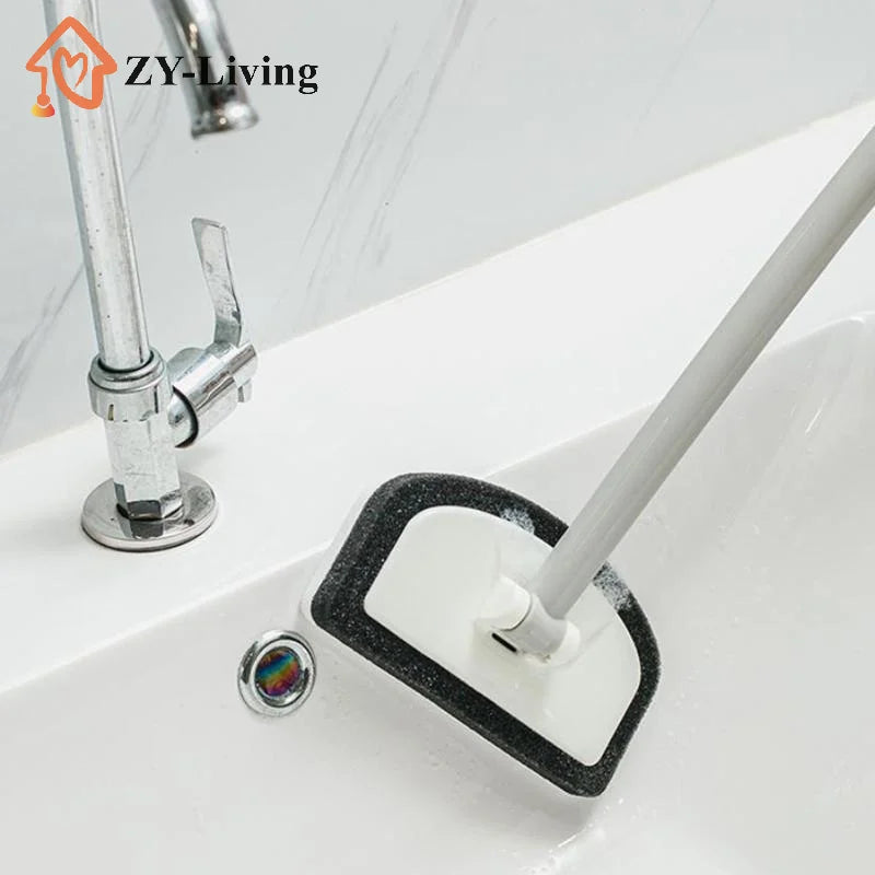 Bathroom Sponge Cleaning Brush Multi-Functional Tool Long Handle Removable Household Floor Bathtub Brushes Ceramic Tile Brush