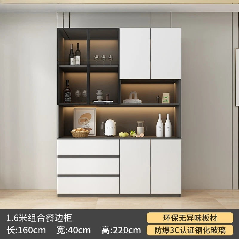 LivingRoom Cabinet Premium Solid Wood Dining Side Cabinet Integrated Household Light Luxury High-end Wine Cabinet Storage Locker